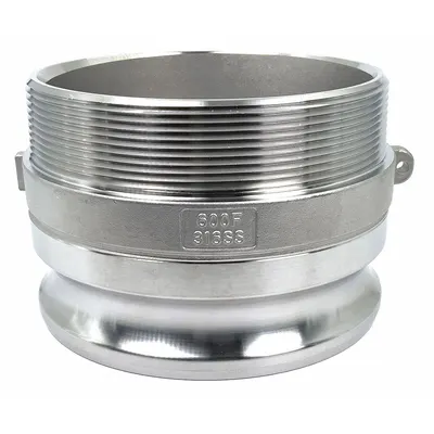OEM Cam and Groove Adapter: 6 in Coupling Size, 6"-8 Thread Size - Type F Stainless Steel Cam & Groove Fittings