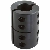 CLIMAX METAL PRODUCTS Rigid Shaft Coupling: 5/8 in Bore Dia 1, 5/8 in Bore Dia 2, Round, Two-Piece (MPN 2CC-062-062)