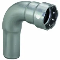 VIEGA MEGAPRESS Crimp Elbow Fitting: 1 1/4 in Pipe x 1 1/4 in Pipe Size, Press-fit x FTG, FKM (MPN 84890)