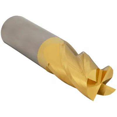 OEM Carbide Square End Mill, TiN Coated, 4 Flute, 9/16" Mill Dia, 1-1/4" LOC - General Purpose Carbide Square End Mills