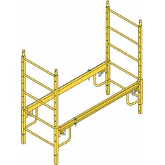 This steel height extension kit is designed for use with BIL-JAX model 0127-006-3. It adds vertical reach to compatible equipment, supporting material handling and access tasks in industrial and construction settings. Finished in yellow.