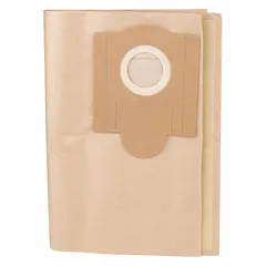 This 1-ply paper vacuum bag is designed for dry debris collection in Fein shop vacuums. It is a standard replacement consumable for capturing dust and dirt during construction, woodworking, or general maintenance tasks.