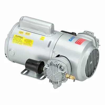 GAST Piston Air Compressor: 0.75 hp, 1 Phase, 115/208-230V AC - Reciprocating Piston Compressor/Vacuum Pumps