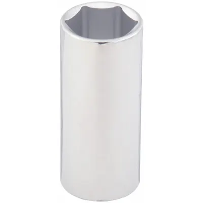 WESTWARD Socket: Metric, 1/2 in Drive Size, 30 mm Socket Size, 6-Point, Deep, Chrome - 1/2" Drive Hand Sockets