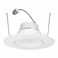 Downlight Trim: 6 in Dia, 900 lm, 2700K/3000K/3500K/4000K/5000K, 10 W, 120V AC, 2 7/8 in Overall Ht (MPN RRA6109CSW)