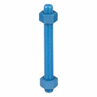 USA FASTENER Fully Threaded Stud: 5/8"-11 Thread Size, Steel, Grade B7, PTFE Coated, 6 in Lg, 4 PK (MPN B7-.625-6)
