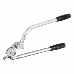 This lever-style bender is designed for 3/8 in outside diameter thin wall steel tubing. It features angle markings from 0 to 180° for precise and repeatable bends. Suitable for industrial applications such as pneumatic, hydraulic, or instrumentation lines.