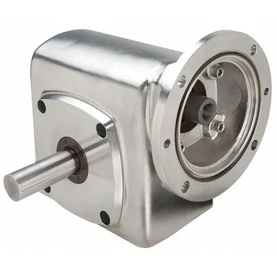 BOSTON GEAR Speed Reducer: 40:1, 44 RPM, 1 hp Input Max, 1028 in-lb Output Max, Round - Washdown Duty Direct-Drive Right-Angle Speed Reducers