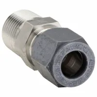 PARKER Compression Fitting Adapter: 1/2 in OD x 1/2 in Pipe size, 1/2-14 Thread Size, Ferulok (MPN 8-8 FBU-SS)