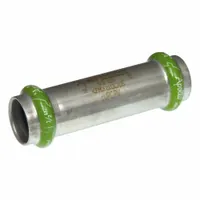 Press-fit x press-fit coupling for joining two 2-inch potable water pipes. Features an EPDM seal. Part of the APOLLO SmartPress series. Used in stainless steel press-fit systems for potable water applications