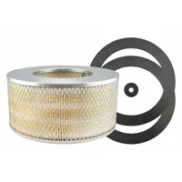 Round-oval engine air filter with axial seal, 5-inch overall height. Designed for Case IH vehicles. Provides clean combustion air to protect engine components from dust and debris in agricultural and industrial applications