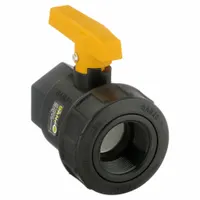 BANJO Manual Two-Way Ball Valve: 1 1/2 in, Polypropylene, Straight, FNPT x FNPT, Three-Piece, Lever (MPN UV150FP)