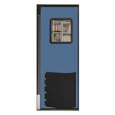 CHASE Swinging Door: Polyethylene, 1 Doors, Blue, 3 ft Door Wd, 8 ft Door Ht - Insulated Swinging Doors