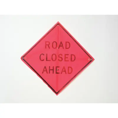 EASTERN METAL SIGNS AND SAFETY Traffic Sign: 36 in x 36 in Nominal Sign Size, Polyester/PVC, 0.015 in - Road Closed Signs