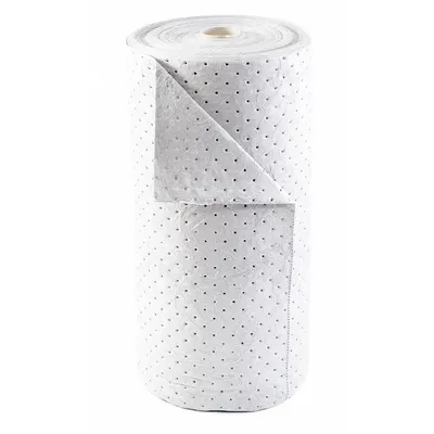 CONDOR Sorbent Roll: Polypropylene, White, 150 ft Roll Lg - Sorbent Rolls