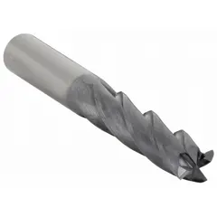 General purpose carbide square end mill with TiAlN coating and 4-flute design. Mill diameter 1-1/4", length of cut 2", overall length 4-1/2". Suitable for slotting, profiling, and contouring in industrial milling operations on steel, stainless steel, and cast iron.