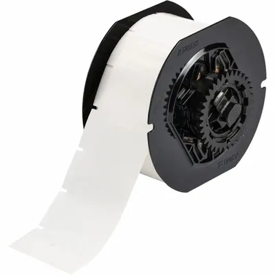 BRADY Pre-Cut Label Stock Roll: 1 in Label Ht, 2 in Label Wd, 1 in Roll Lg - Brady Thermal Transfer Precut Label Rolls