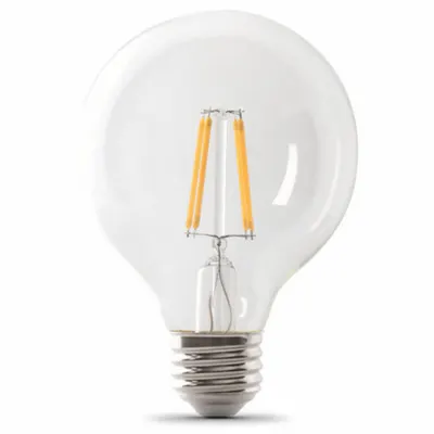 FEIT ELECTRIC Compact LED Bulb: Medium Screw (E26), LED, (G) Globe, G25, 3.8 W Watt, 2700K - Medium Screw Base (E26) Lamps