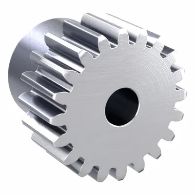 KHK GEARS Spur Gear: Module m 1.5, 20 Teeth, 8 mm Bore Dia, Stainless Steel, 20° Pressure Angle - Metric Spur Gears with Standard Hub