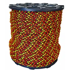 This double braid dynamic rope is constructed of nylon with a 5/8 in diameter and a working load limit of 3,900 lb. It is used for rigging, climbing, and material handling applications where dynamic loads are encountered.