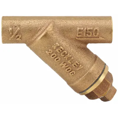 KECKLEY Y Strainer: 3/8 in, Sweat, Mesh, 0.034 in Screen Size, Bronze, Fiber - Bronze Y Strainers