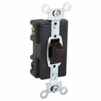 HUBBELL Wall Switch: Push Button Switch, 3-Way, Maintained, Brown, 120/277V AC, 20 A (MPN HBL1283)