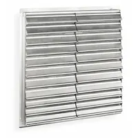 63"H-W 6 1/4"L Alum Wall Fan Shutter: For 60 in Fan, Double Panel, 63 in H, 63 in W, 2 1/2 in D (MPN 3C116)