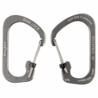 NITE IZE Carabiner: 10 lb Working Load Limit, Wire Gate, Stainless Steel, 1 11/16 in Overall Lg (MPN CSL2-11-R6)