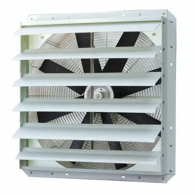 Dayton Exhaust Fan: 24 in Blade, 1 Speed, 1/2 hp, Totally Enclosed Air Over, 5,448 cfm - Corrosion-Resistant Shutter-Mount Exhaust Fans