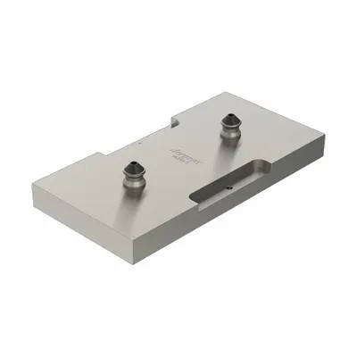 JERGENS Fixture Plate: ZPS, Aluminum, Rectangular, 6.83 lb Wt - Zero Point System Fixture Plates