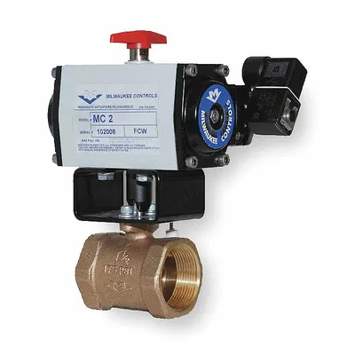 MILWAUKEE VALVE Pneumatically Actuated Butterfly Valve: For Corrosive - Bronze General-Service Pneumatic Butterfly Valves