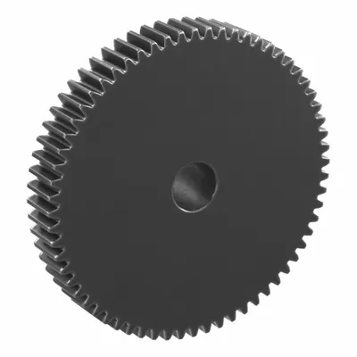 KHK GEARS Spur Gear: Module m 1.5, 64 Teeth, 15 mm Bore Dia, Black Oxide Coated Carbon Steel - Metric Spur Gears with Standard Hub