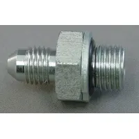 Hydraulic Hose Adapter: 1/2 in x 1/2 in Fitting Size, Male x Male, JIC x BSPP, Rigid, Straight (MPN 9002-0808)