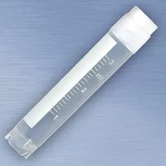 Cryogenic Vial, Polypropylene, 3 mL, Sterile, Colorless, Self-Standing, Round Bottom, External Threads, with Closure, MPN 3013