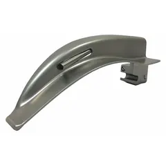 This reusable MacIntosh laryngoscope blade is made of stainless steel with a silver finish. It features fiber optic illumination and has a blade size of 3 with an overall length of 5 1/4 inches. Designed for direct laryngoscopy during endotracheal intubation, it provides clear airway visualization in adult patients.