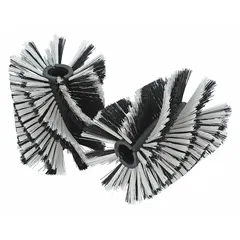 This multi-purpose brush kit is designed for use with compatible snow sweepers. It is suitable for clearing snow from paved surfaces such as parking lots, sidewalks, and driveways. The kit includes brushes for effective snow removal.