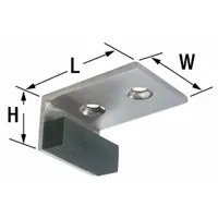 Door Stop: Wall - Mounted, 1 1/2 in Wd, 1 in Overall Ht, Nickel (MPN 488.15)