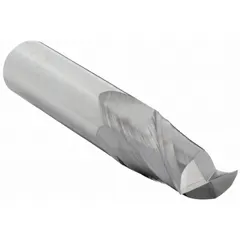 General purpose carbide square end mill with 33/64" mill diameter, 1-1/4" length of cut, and 3-1/2" overall length. Two-flute design for efficient chip evacuation in slotting, profiling, and general milling of ferrous and non-ferrous materials.