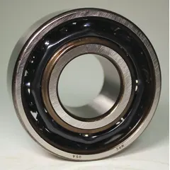 Double-row angular contact ball bearing with 100 mm bore, 30° contact angle, open design, ABEC 1 precision class, and steel cage. Suitable for applications requiring combined radial and axial load support, such as industrial machinery, pumps, and gearboxes where moderate speed and high rigidity are needed.