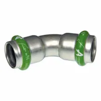 APOLLO Crimp Elbow Fitting: 3/4 in Pipe x 3/4 in Pipe Size, Press-fit x Press-fit, EPDM, SmartPress (MPN 123456966)