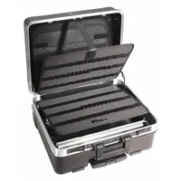 WESTWARD Tool Case: 17 5/16 in W 10 in D 20 5/16 in H, Plastic, Black, Hinged Lid, Combo (MPN 45KK81)