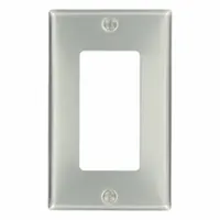 LEVITON Wall Plate: Duplex Outlet, 1 Gang, Std Size (MPN 83401)