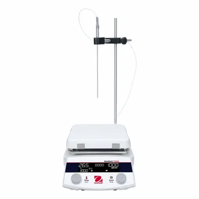 OHAUS Hot Plate Stirrer: US Std Plug Type, 1 Positions, 7 in Plate Wd, 7 in Plate Lg - Single-Position Hot Plate Stirrers