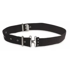 General-purpose tool belt without pouches, made of black polypropylene. Features a 50-inch waist size and is not padded. Suitable for carrying tools in maintenance, construction, and plant environments.