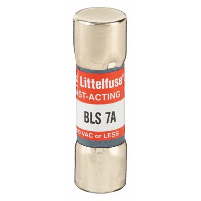 LITTELFUSE Fuse: BLS Series, Midget, Fast-Acting, 7 A, 250 V AC, 13/32 in x 1 3/8 in - Fast-Acting Cylindrical Fuses