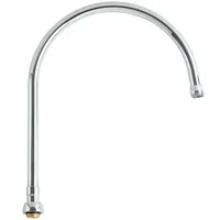 CHICAGO FAUCETS Spout: Spout, Arc, Swivel Spout, Brass, Polished Chrome, Laminar, 10 in Spout Reach (MPN GN10ASWGJKABCP)