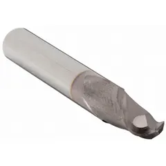 Solid carbide ball end mill with TiCN coating for general purpose milling. Two-flute design with 3/8" cutting diameter, 5/8" length of cut, and 2" overall length. Suitable for contouring, slotting, and 3D profiling in steels and non-ferrous materials.