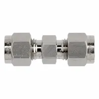BRENNAN INDUSTRIES Compression Fitting Straight: 1/2 in OD x 3/8 in OD Fitting Size, Stainless Steel (MPN NS2403-08-06-SS)