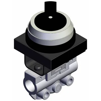 SMC Shuttle Valve: VM100 Series, 2 Position Twist Actuator, 2 Ports, 1/8 in NPT - VM Series Manual Air Control Valves