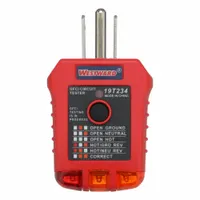WESTWARD Receptacle Tester with GFCI: 110 V AC to 125 V AC, 5-15P, GFCI, Light, No Display (MPN 19T234)